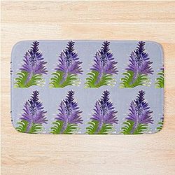 Purple Plant Bath Mat
