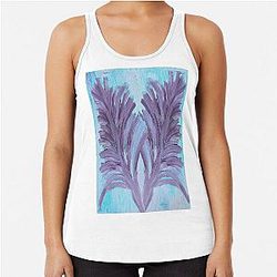 Painted Purple Leaves Racerback Tank Top