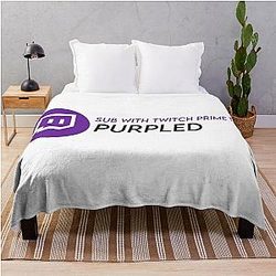 Twitch Prime Purple Throw Blanket