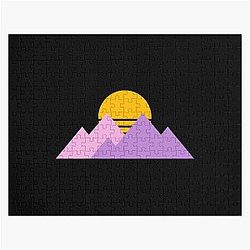 Purpled Pastel Mountain Jigsaw Puzzle