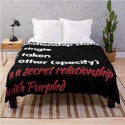 Purple Relationships Throw Blanket