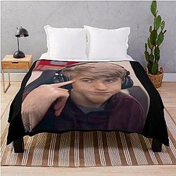 Purple Face Reveal Throw Blanket