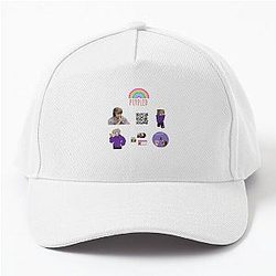 Purple Sticker Pack Baseball Cap