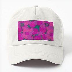 Organic purple flow abstract pattern Dad Hat