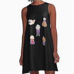 Purple Merch A-Line Dress