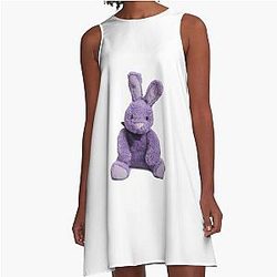 Purple Rabbit A-Line Dress