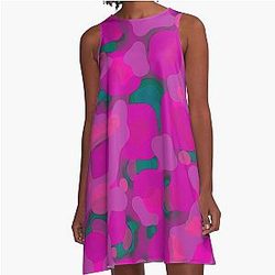 Organic Flow Abstract A-Line Dress