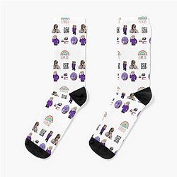 Purple sticker pack Socks