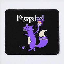Cool Purple Fox Mouse Pad