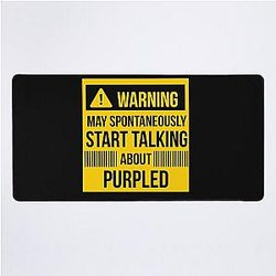 Warning May Spontaneously Talk About Desk Mat