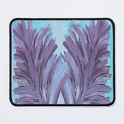 Painted Purple Leaves Mouse Pad