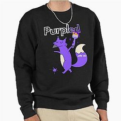 Cool Purple Fox Pullover Sweatshirt