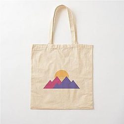 Purple Logo Cotton Tote Bag