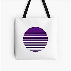 Purple Over Print Tote Bag