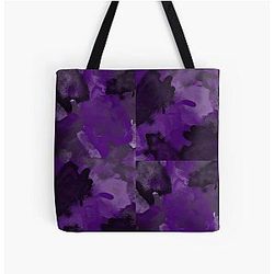 Purple All Over Print Tote Bag