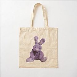 Purple Rabbit Cotton Tote Bag