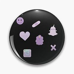 purple sticker pin