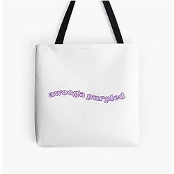 Awooga Purple All Over Print Tote Bag
