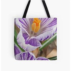 Purple Sweet Over Print Tote Bag