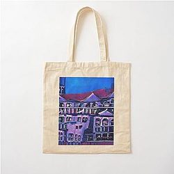 Purple Elsewhere Cotton Tote Bag