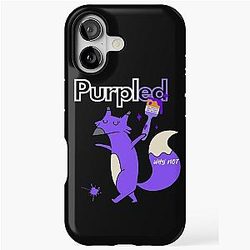 Cool Purple Fox iPhone Tough Case
