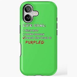 Life goal Purple iPhone Tough Case