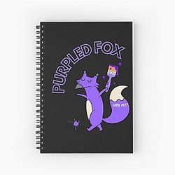 Purpled Fox Spiral Notebook