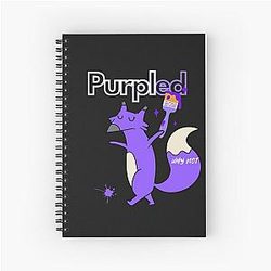Cool Purple Fox Spiral Notebook