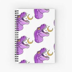 Purple Dinosaur Spiral Notebook