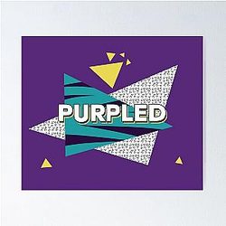 Purple Retro Gamer Art Poster