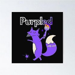 Cool Purple Fox Poster