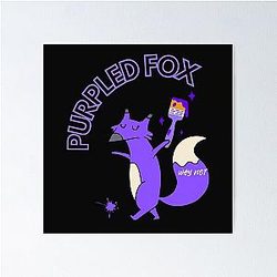 Purple Fox Poster
