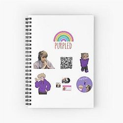Purple sticker pack notebook