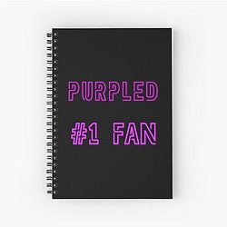 Purple 1 fan Spiral Notebook