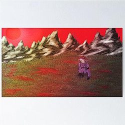 Purple Character Print Poster