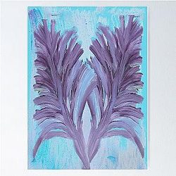 Painted Purple Leaves Poster