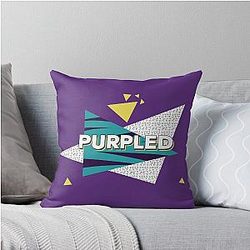 Purple Retro Gamer Art Throw Pillow