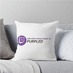 Twitch Prime Purple Throw Pillow