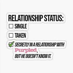 Relationship with a Purple Sticker