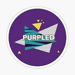 Purple Retro Gamer Art Sticker