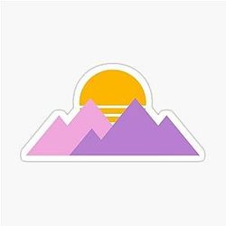 Purple Pastel Mountain Sticker