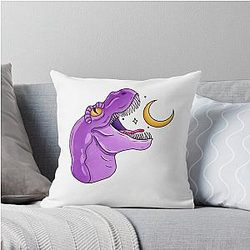 Purple Dinosaur Throw Pillow