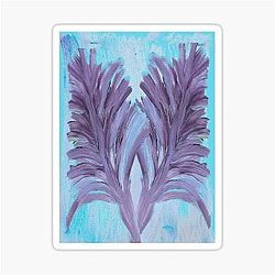 Painted Purple Leaves Sticker