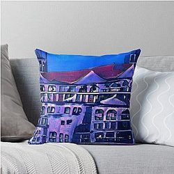 Purple Elsewhere Throw Pillow