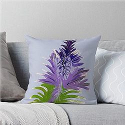 Purple Plant Throw Pillow