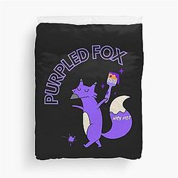 Purple Fox Duvet Cover
