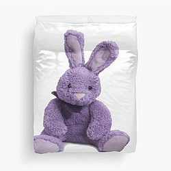 Purple Rabbit Duvet Cover
