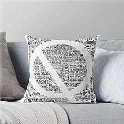 Queens of the Stone Age Song Titles in Q Throw Pillow