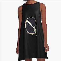 Queens of the Stone Age Villain Logo A-Line Dress
