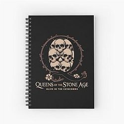 Queens Of The Stone Age Alive In The Catacombs Spiral Notebook